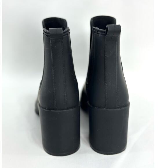 Jeffrey Campbell Havana Chunky Heel Rubber Booties – Black, Size 8 - Picture 4 of 7